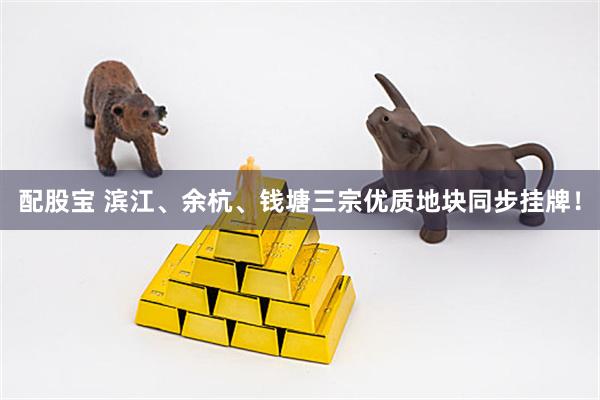 配股宝 滨江、余杭、钱塘三宗优质地块同步挂牌！