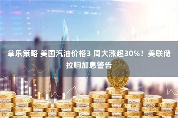 掌乐策略 美国汽油价格3 周大涨超30%！美联储拉响加息警告